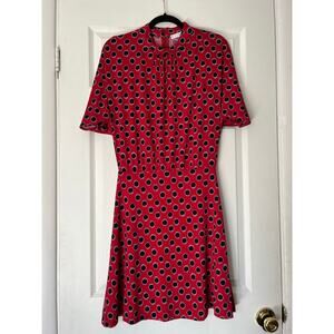 MNG Basics Dolman Sleeve Polka Dot Dress - Size S